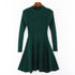 Women Long Sleeve Sweater Dress Women's Irregular Hem Casual Autumn Winter Dress Women O-neck A Line Short Mini Knitted Dresses - menochic